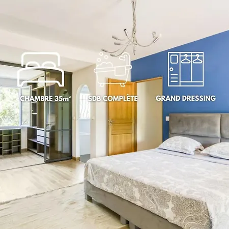 别墅 Villa Inti - Piscine, Jardin Prive & Barbecue 昂蒂布