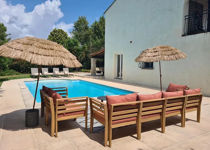 Villa Inti - piscine, jardin, bbq - proche Cannes *