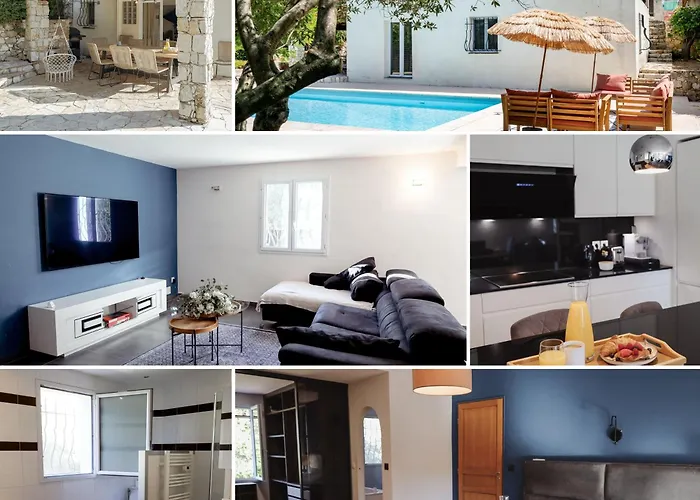 Villa Villa Inti - piscine, jardin, bbq - proche Cannes *